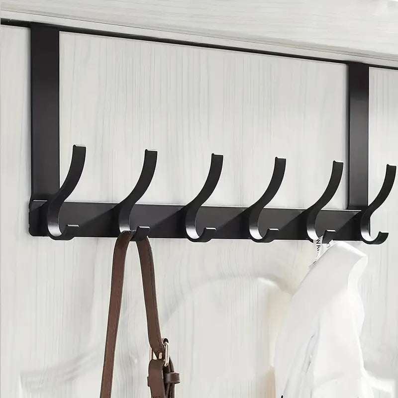 Over the Door Hooks Rack with 6 Hanger Hooks