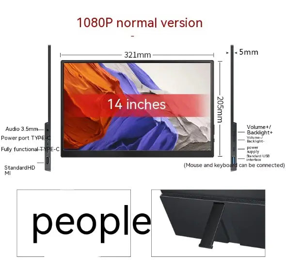 Touch Portable Monitor - USB-C Touchscreen Display for Laptop & PC