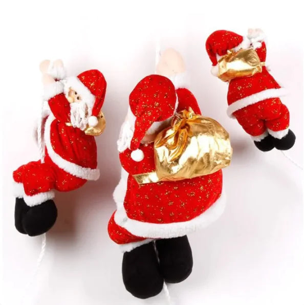 Christmas Rope Climbing Santa Claus - Festive Holiday Decoration