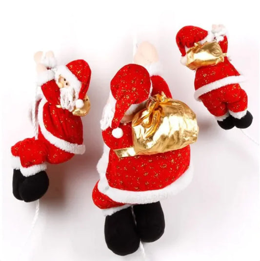 Christmas Rope Climbing Santa Claus - Festive Holiday Decoration
