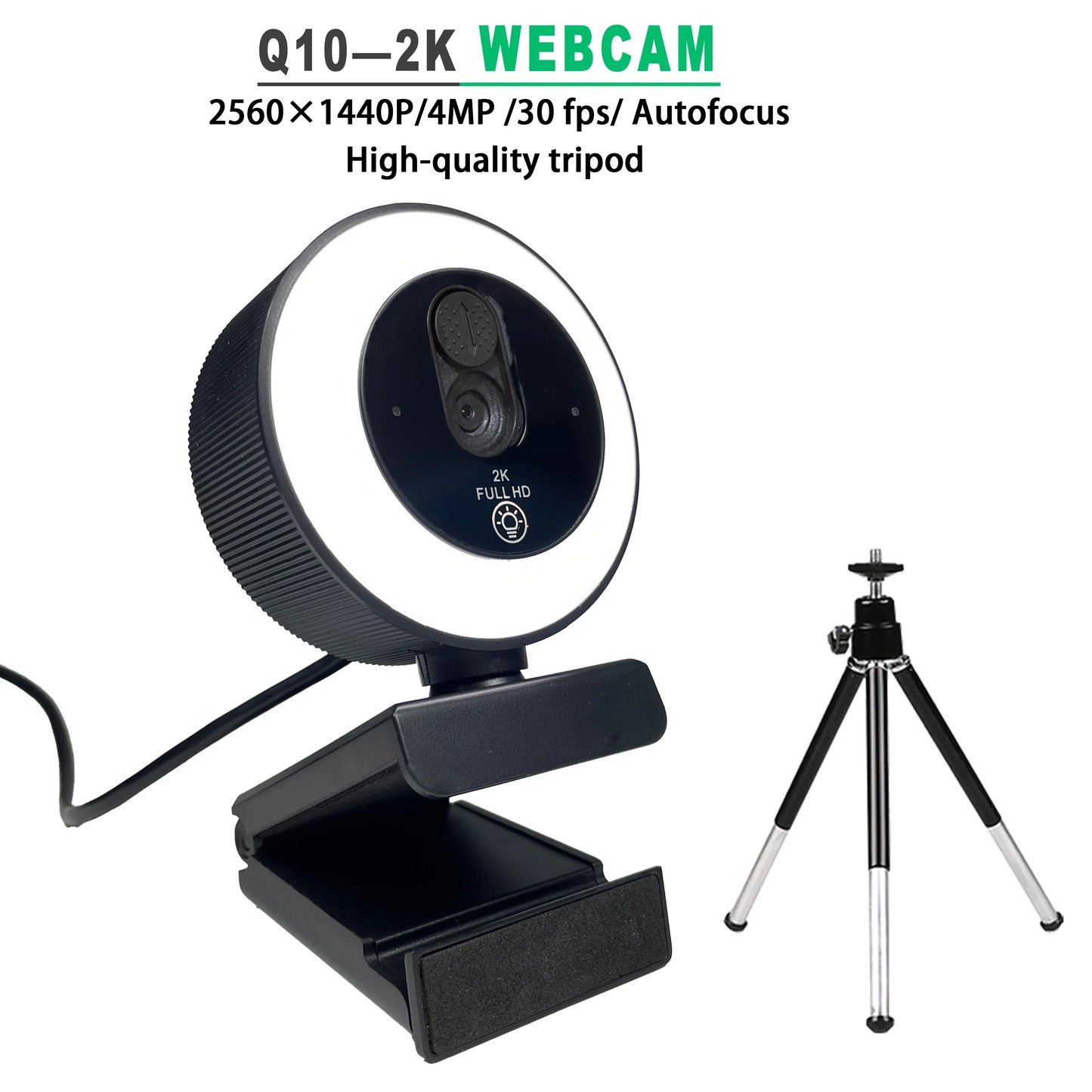 4K Pro Webcam with Ring Light - Ultimate Streamer Gift Set
