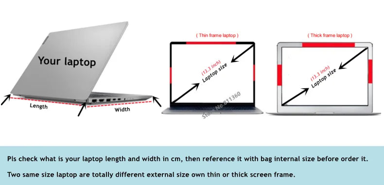 Laptop Sleeve Case 13-16 Inch - Shockproof Bag for MacBook & PC