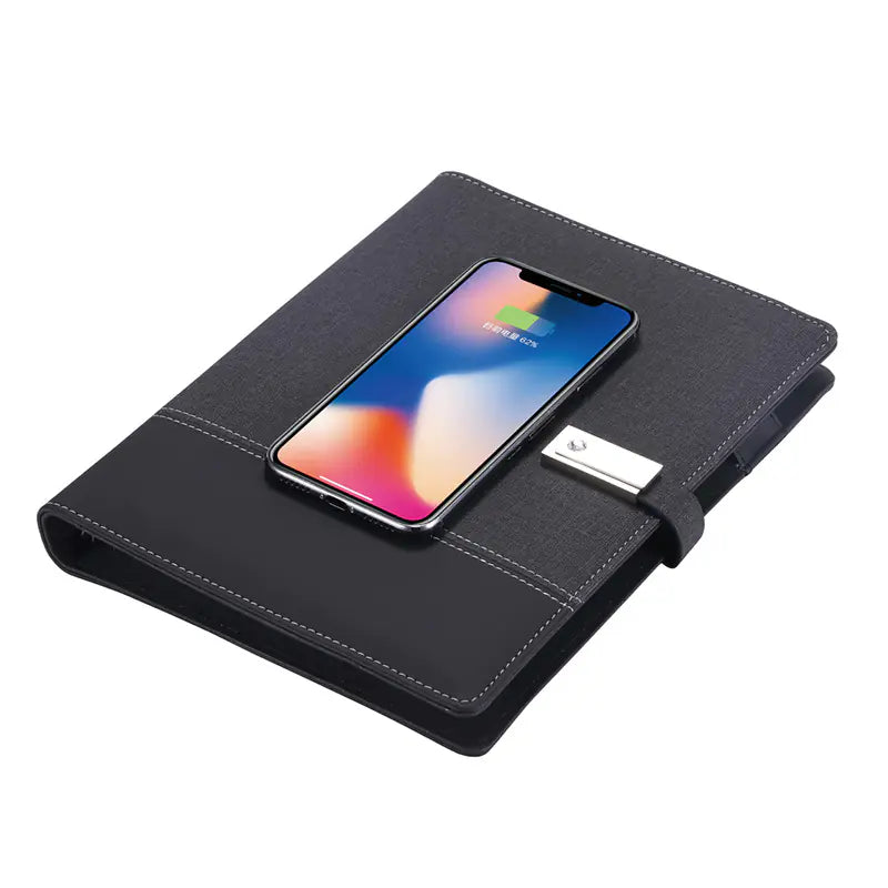 Wireless Charging Notebook with Power Bank & USB