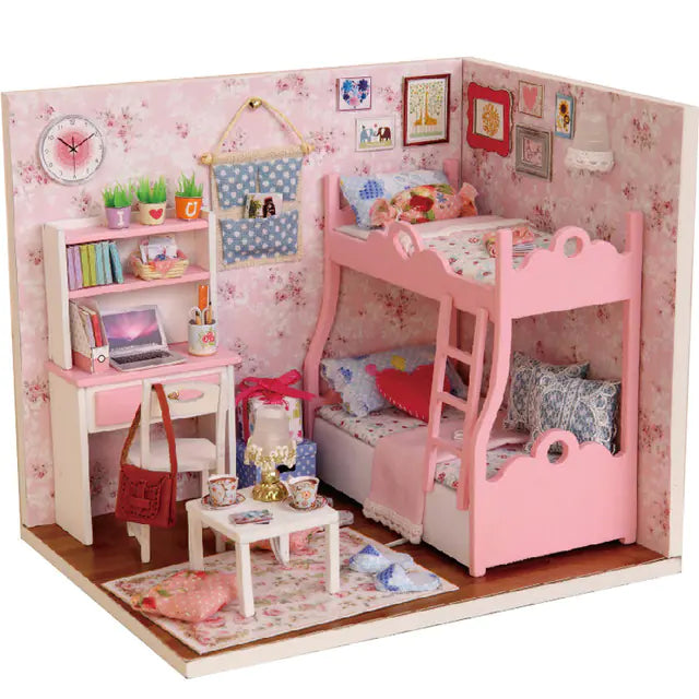 DIY Wooden House Puzzle Kit - 3D Model Building Craft Project