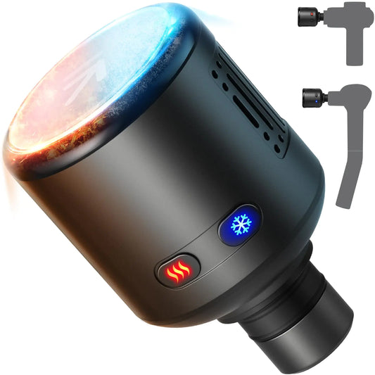 RENPHO Massage Gun Head with Heat and Cool Percussion Muscle Massager Attachment Portable Rechargeable Handheld Accessory